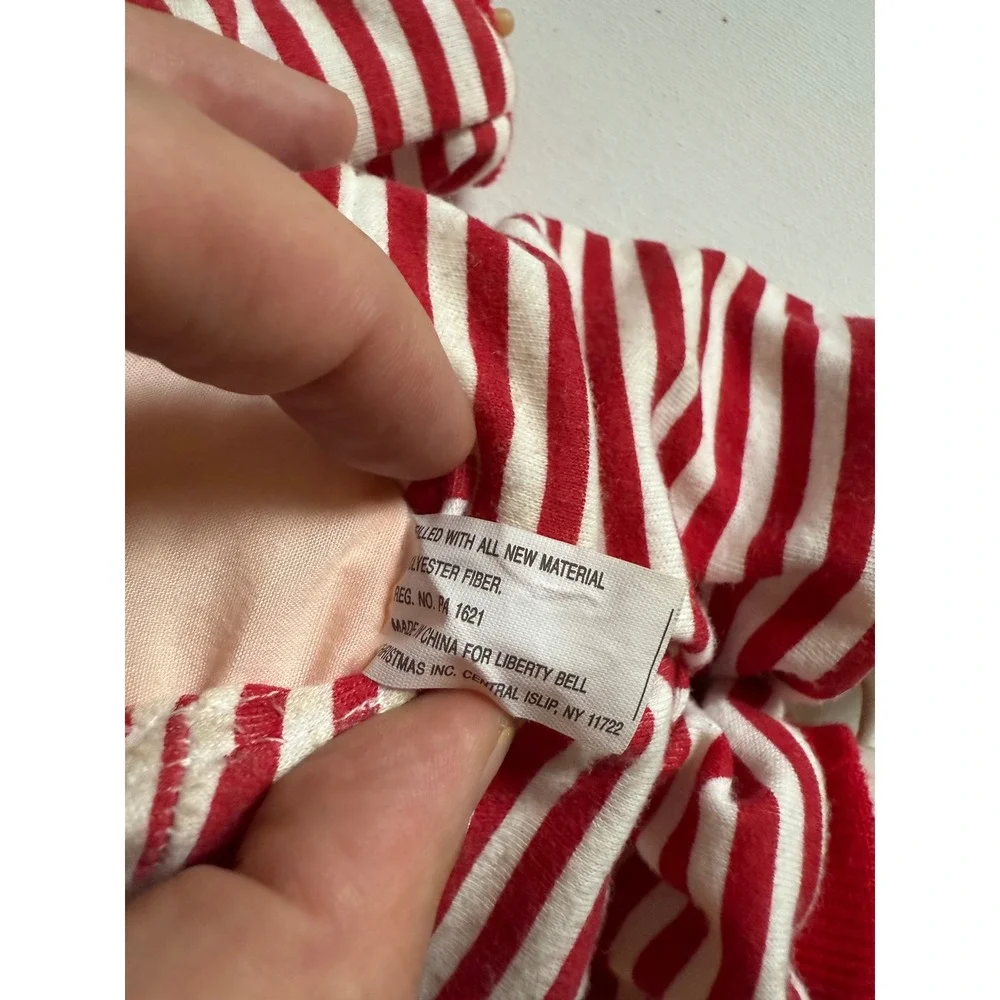 Vintage 1993 Santa's Little Helper Baby Doll Red Striped Sleeper 12 Inch